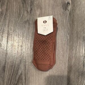 Tavi Brown Grip Socks for Women NWT